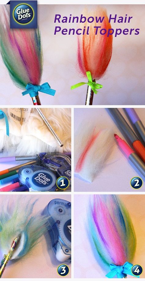 Fuzzy Pencil Toppers Diy, Pencilmania Ideas, Pencil Toppers Diy, Kids Crafts To Sell, Mess Free Craft, Pencil Topper Crafts, Market Day Ideas, Pen Toppers, Trolls Birthday Party