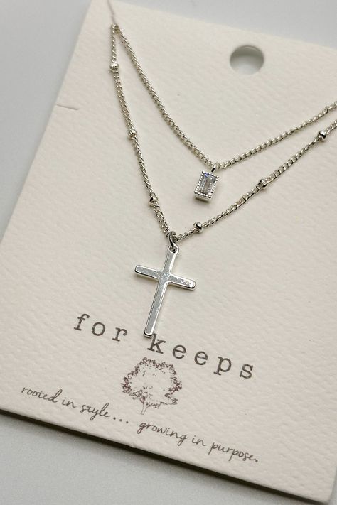 Silver cross pendant