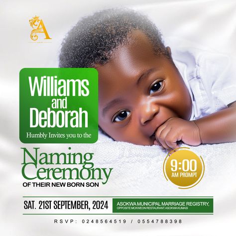 Child Dedication Flyer Design, Marriage Registry, Jesus Background, Traditional Baby Names, Design Flyers, Flyers Design, Naming Ceremony, Traveling With Baby, Flyer Design