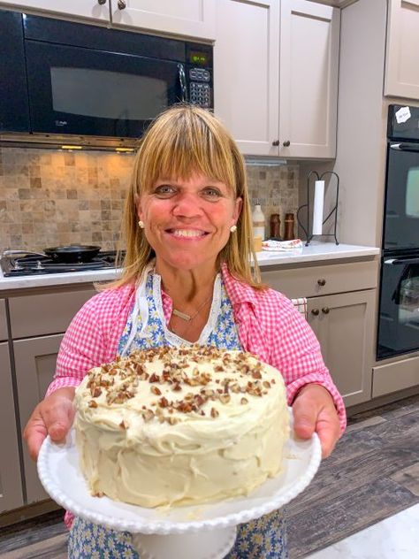 Food Dolls Carrot Cake, The Loopy Whisk Carrot Cake, Amy Roloff Recipes, Carrot Cake Cheesecake Food Network, Amy Roloff, Sally’s Carrot Cake, Breakfast Dessert Recipes, Celebrity Recipes, Summertime Recipes