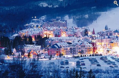 mont tremblant Canada Christmas, Mont Tremblant, Best Ski Resorts, Ski Vacation, Steamboat Springs, Beaux Villages, Quebec Canada, Ski Resort, In The Mountains