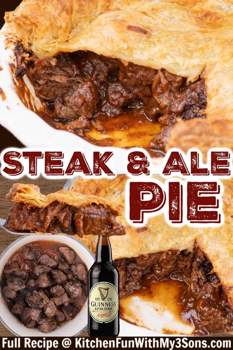 Scottish Steak Pie Recipe, Beef And Ale Pie, Steak Pie Recipe, Steak And Ale Pie, Steak Ale Pie, Steak And Mushroom Pie, Recipe For Steak, Ale Pie, Steak Pie