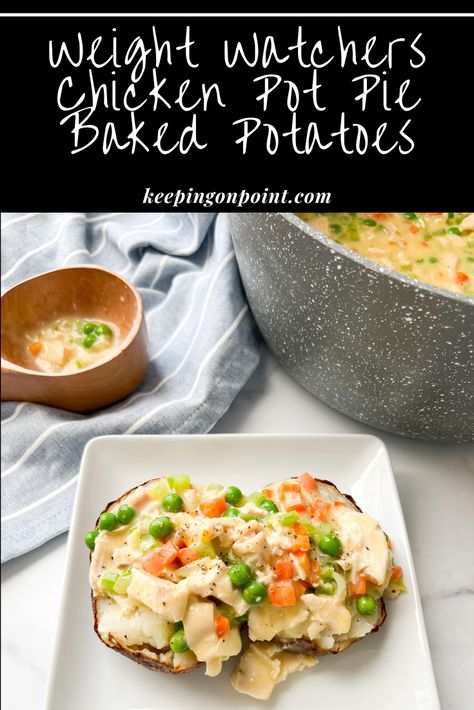 Chicken Pot Pie Baked Potatoes Baked Potato Chicken Pot Pie, Chicken Pot Pie Baked Potato, Chicken Pot Pie Potatoes, Chicken Pot Pie Twice Baked Potatoes, Light Chicken Pot Pie, Bubble Up Chicken Pot Pie, Bubble Up Chicken, Bisquick Chicken Pot Pie, Double Baked Potatoes