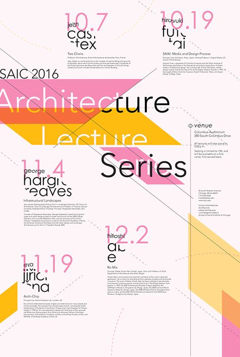 Lecture Poster Design, Series Poster Design, Architecture Design Poster, Architecture Events, Lecture Poster, Series Posters, Architecture Series, Poster Design Layout, Series Poster