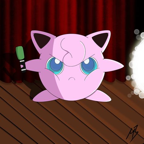 Angry Jigglypuff, Jiggly Puff, Angry Face, Made By Me, Cute Drawings, Favorite Things, Pikachu, Tattoo Ideas, Pokemon