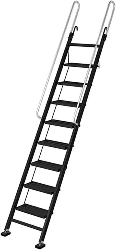 Aluminum-Magnesium Alloy Ladder, Portable Lightweight Stepladder with Thickened Long Armrests And Fixed Hooks Foldable Adjustable Mezzanine Stairs, for Home, Office,10 ladder Mezzanine Stairs, Telescopic Ladder, Video Games Pc, Laundry Storage, Sports Gifts, Stairs, Pet Supplies, 10 Things