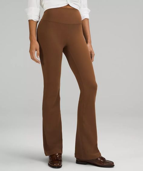 Discover great products at the best prices at Dealmoon. Groove Super-High-Rise Flared Pant Nulu | Women's Leggings/Tights | lululemon. Lululemon Groove Pant, Low Impact Workout, Flare Leggings, Split Hem, Tight Leggings, Cropped Leggings, Pants Outfit, Flare Pants, Brown Color