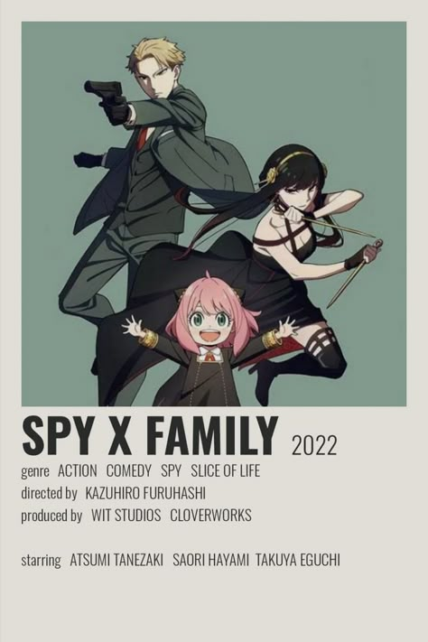 spy x family minimalist anime poster Spy X Family Poster, Minimalist Anime Poster, Saori Hayami, Minimalist Anime, Family Journal, Family Printables, Family Information, Poster Blue, Information Poster