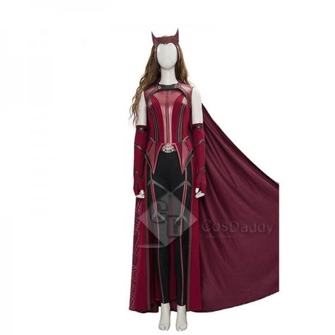 CosDaddy WandaVision Scarlet Witch Cosplay Suit Wanda Halloween Costume Scarlet Witch Halloween Costume, Scarlet Witch Halloween, Vision Scarlet Witch, Wandavision Scarlet Witch, Scarlet Witch Costume, Scarlet Witch Cosplay, Witch Cosplay, Wanda Vision, Witch Halloween Costume