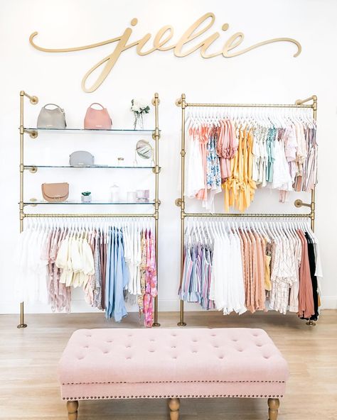 Love this view of our shop! Room Boutique Ideas, Simple Store Design, Small Clothes Shop Design, Small Store Ideas, Small Clothing Store Interior Design, Ideas Para Boutique, Small Botique Interiors Ideas, Home Boutique Ideas, Mini Boutique Store Ideas