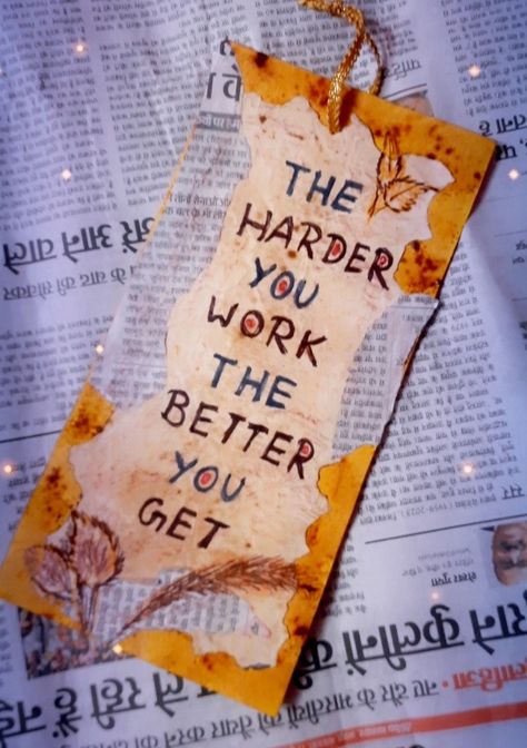 Vintage paper bookmark with motivational quote Bookmarks Handmade Motivational, Bookmark Motivational Quotes, Bookmark Design With Quotes, Bookmark Quotes Inspiration, Bookmarks Painting, Motivational Bookmarks, Motivational Bookmark, History Notebook, Best Ramadan Quotes