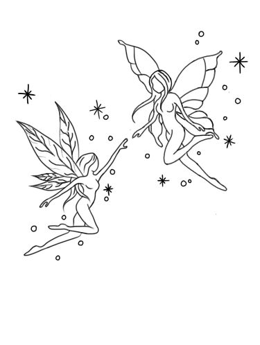 Fairy Outline Tattoo Simple, Line Art Fairy, Fairy Tattoo Stencil, Fairycore Tattoo, Faerie Tattoo, Basic Tattoos, Bookish Tattoos, Japan Tattoo Design, Doodle Tattoo