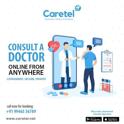 Online Consultation Poster, Telemedicine Design, Online Doctor Consultation, Healthcare Ads, Medical Posters, Online Doctor, Doctor On Call, Motion Design Animation, Design Animation