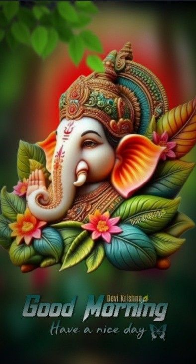 Good Morning Ganesha Images, Gm Wednesday, Ganapati Idol, Morning Massage, Good Morning Massage, Morning Pic, Good Morning Msgs, Shiva Shankara, God Pics