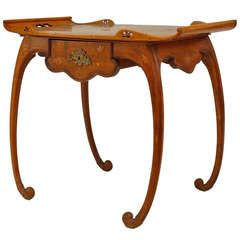 French Art Nouveau Walnut Serving Table by Emile Galle Nouveau Furniture, Art Nouveau Interior, Emile Galle, Art Nouveau Furniture, French Art Nouveau, Serving Table, Fantastic Furniture, Art Nouveau Design, Deco Art