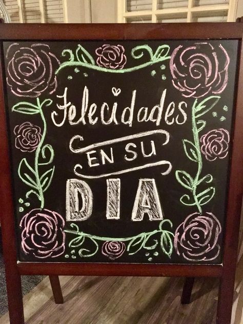 Chalkboard rose Spanish birthday art Rose Chalkboard Art, Birthday Art, Banner Ideas, Chalkboard Art, Chalkboard Quotes, Art Quotes, Chalkboard, Chalkboard Quote Art, Chalk