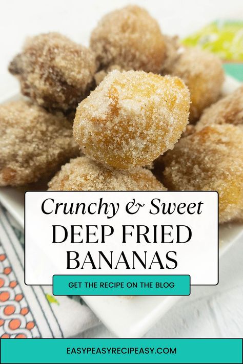 Treat yourself to a crispy delight with our Deep Fried Bananas! Golden and crunchy on the outside, warm and gooey on the inside, these sweet treats are perfect for satisfying your dessert cravings. #DeepFriedBananas #FriedTreats #DessertLovers #EasyRecipe #SweetIndulgence #CrispyDelight Deep Fried Treats, Fried Desserts, Deep Fried Desserts, Deep Fried Bananas, Dessert Cravings, Fried Dessert, Deep Fried Food, Fried Bananas, Mexican Dessert Recipes