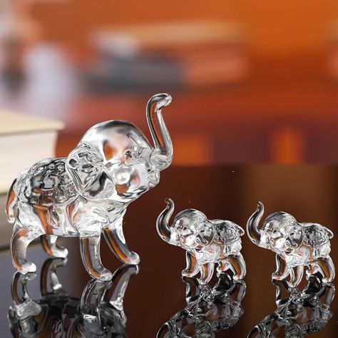 Amazon.com: WRINGKIT Set of 3 Elephant Statue, Elephant Decor Brings Good Luck, Crystal Cute Elephant Figurines, Animal Ornament Sculpture for Home, Room, Office, Table Centerpiece, Bookshelf : Home & Kitchen Elephant Centerpieces, Chirstmas Gift, Living Room Ornaments, Baby Elefant, Elephant Ornament, Elephant Sculpture, Elephant Statue, Elephant Decor, Elephant Figurines