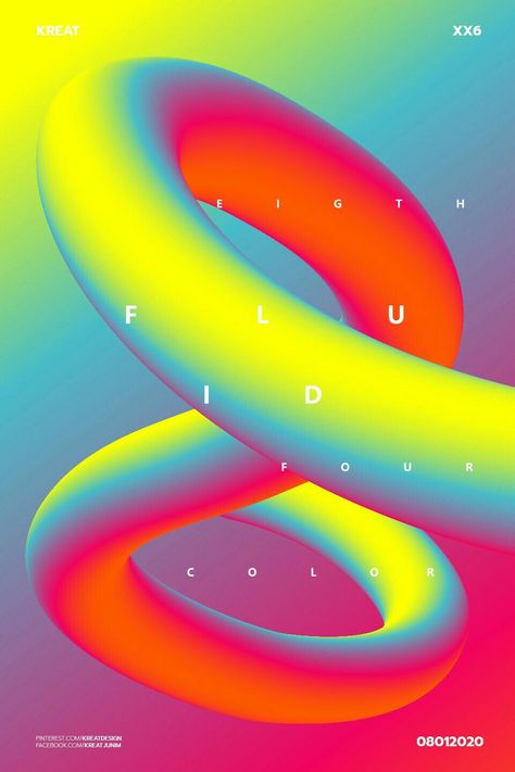 Fluid Design Poster, Colour In Design, Blend Poster Design, Gradient Design Poster, Gradient Poster Design, Abstract Poster Design, Gradient Poster, Poster Project, Color Poster