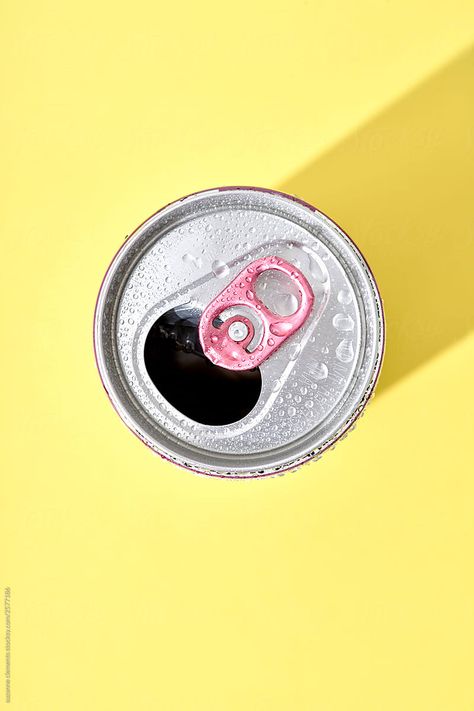 Can With Pink Pull Tab | Stocksy United  #stockphoto #stocphotography #soda #drinks #pulltab #vibrant #colddrinks #sip #photography Soda Can Photography, Product Photography Drinks, Can Photography, Cocktails Photography, Soda Cup, Food Project, Can Tabs, Soda Drinks, Cocktail Photography