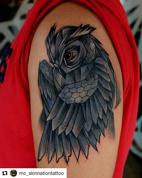 Colored Owl Tattoo, Tattoo Designs Male, Tattoo Designs On Hand, Cover Tattoos, Watercolour Tattoo, Art Nouveau Tattoo, Nouveau Tattoo, Black Art Tattoo, Saved Tattoo