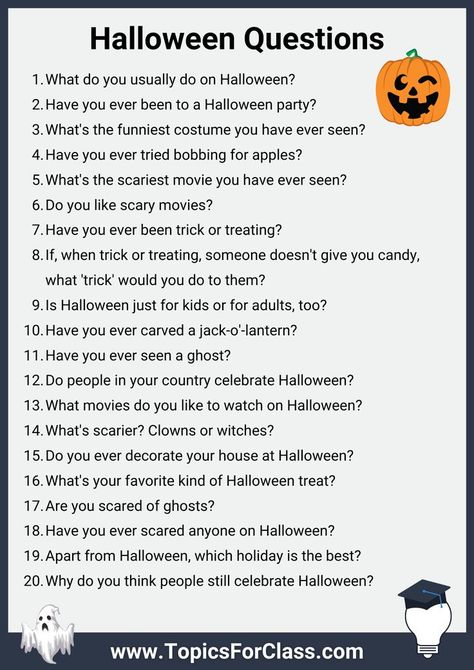 Halloween Questions, Halloween Vocabulary, Halloween Lesson, Conversation Questions, Reading Tutoring, Halloween Worksheets, About Halloween, Speaking Activities, Halloween Activities For Kids