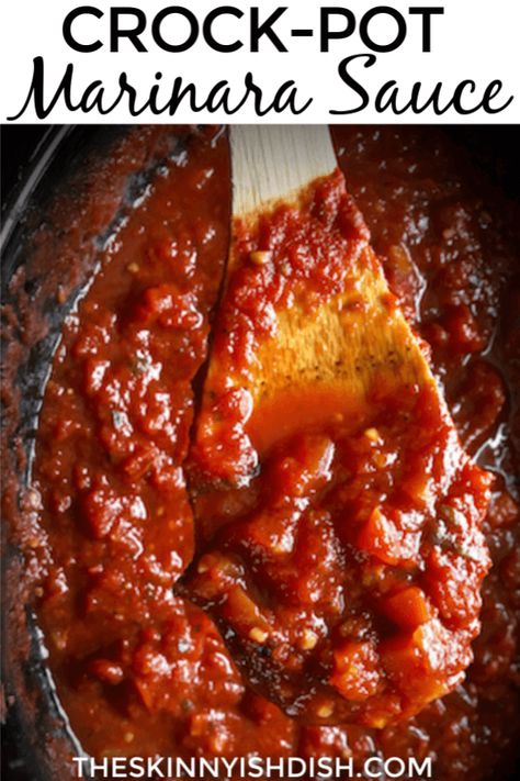 After you make your own homemade marinara you’ll never go back to jarred again!  My easy Crock-Pot Marinara Sauce is a healthy and simple sauce to add to your Italian inspired dinners!  Families all around will be thrilled with the meals you can make from this delicious marinara!  #crockpot #marinarasauce #ww Crockpot Marinara, Ww Meals, Marinara Sauce Recipe, Homemade Marinara, Recipes Dessert, Recipes Breakfast, Ww Recipes, Marinara Sauce, Recipes Dinner