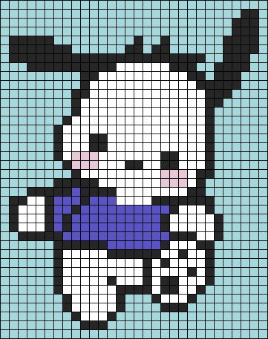 Alpha pattern #162551 | BraceletBook Bt21 Pixel Art Grid, Pochacco Grid Pattern, Bt21 Alpha Pattern, Alpha Patterns Sanrio, Hello Kitty Graph, Sanrio Alpha Pattern, Hello Kitty Alpha Pattern, Perler Beads Hello Kitty, Sanrio Pixel Art