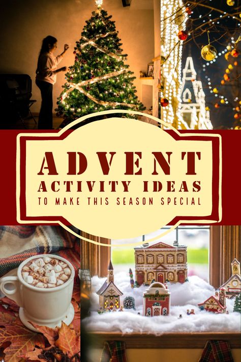 Adult Advent Calendar Activities, Advent Traditions For Kids, Advent Activities For Adults, Advent Calendar Activities For Couples, Family Advent Ideas, Advent Calendar Activities For Families, Advent Retreat Ideas, Advent Calendar Activities For Adults, Couple Advent Calendar