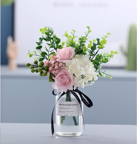 Faux Flower Centerpiece, Add Color To Your Home, Fake Flower Arrangements, Eternal Flower, Small Centerpieces, Flower Bouquet Diy, Flowers In Jars, Flower Vase Arrangements, Faux Flower Arrangements