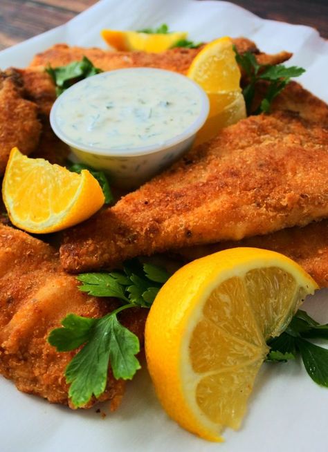 Crunchy Pan-Fried Lemon Pepper Fish Fillets - Kitrusy | Fish filet recipes, Fish fillet recipe, Basa fillet recipes Fried Fish Fillet Recipe, Fish Filet Recipes, Lemon Pepper Fish, Basa Fillet Recipes, Fried Fish Fillet, Pan Fried Fish Recipes, Filet Recipes, Fish Fillet Recipe, Homemade Tartar Sauce