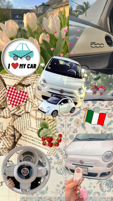 Fiat 500 Accessories, Fiat 500c, Future Cars, Girly Car, Cute Car Accessories, Born Pink, My Car, First Car, My Dream Car