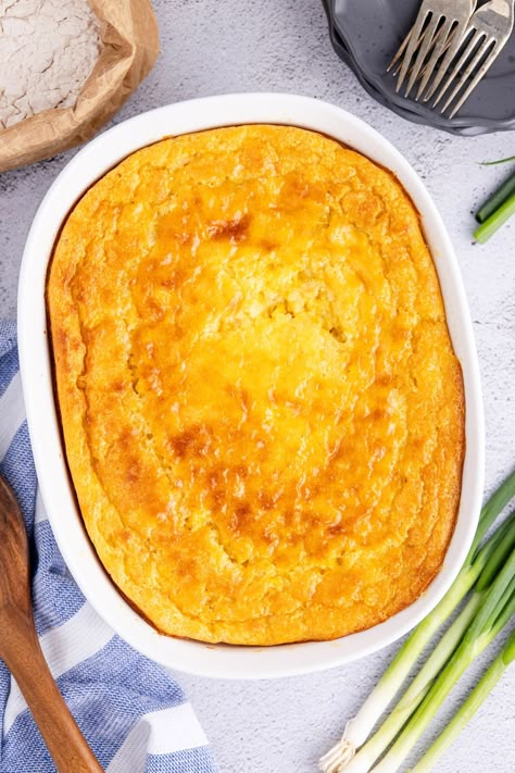 A buttery rich corn pudding recipe is a must-have for all occasions! This old-fashioned dish is creamy, savory, and studded with sweet corn in every bite. Corn Pudding City Bbq, Corn Pudding Recipe No Jiffy, City Barbeque Corn Pudding, Corn Pudding Souffle, Old Fashioned Corn Pudding, Cornbread Pudding Casserole, Corn Pudding Casserole Jiffy, Easy Corn Pudding Recipe, City Bbq Corn Pudding Recipe