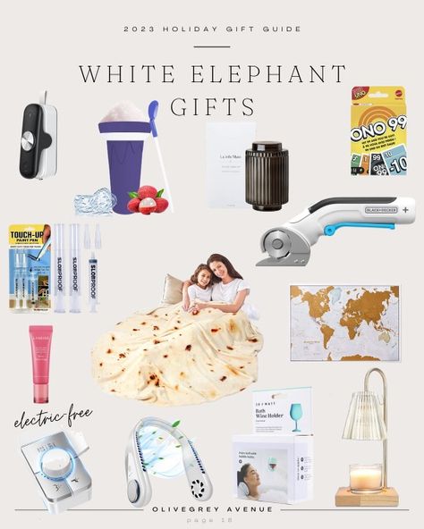 Ultimate white elephant gifts! Fun for parties and holiday get togethers. Gifts that are fun for everyone! 🥳 #Holiday #Seasonal #GiftGuide #Whitelephant White Elephant Gift Ideas, Elephant Gift Ideas, Bag Sealer, White Elephant Gift, Party Inspo, Gift Guides, White Elephant, Elephant Gifts, White Elephant Gifts