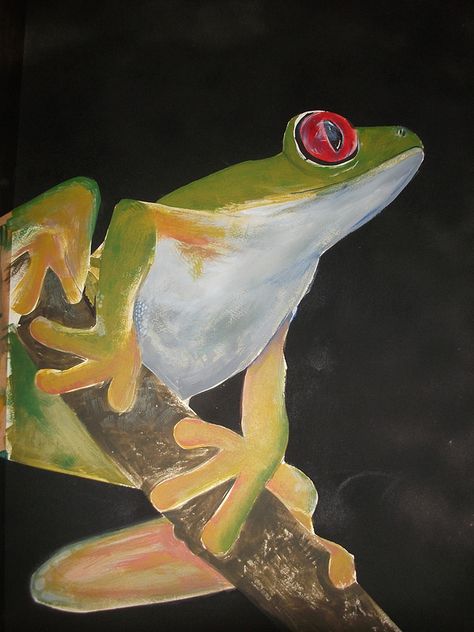 dorset art Frog Painting, Animal Paintings Acrylic, Art Alevel, Arte Grunge, Oil Pastel Art, Oil Pastel Drawings, Cow Painting, Frog Art, Print Painting