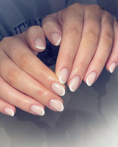 Milky French Nails, Milky French Manicure, Nails Milky, White French Nails, Pink French Nails, Gel Nails French, White Tips, Milky Nails, White Nail Designs