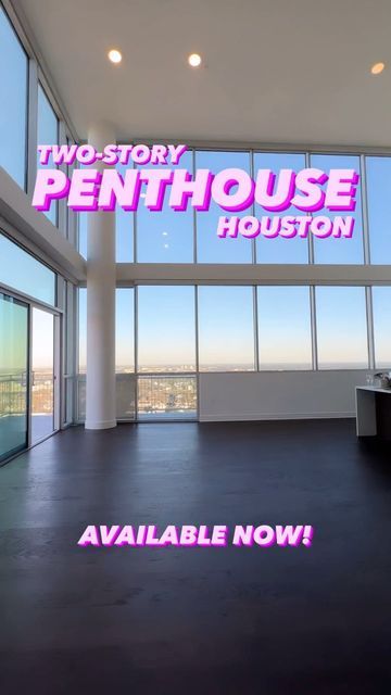 Houston Penthouse, Houston High Rise Apartment, High Rise Apartment Houston, 2 Story Penthouse, Rooftop Access, Two Story Penthouse, High Rise Apartment Las Vegas, Apartments In Houston Texas, New York Night Apartment View