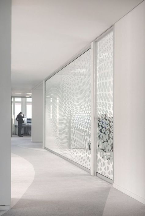 Glass Film Design, Glass Wall Office, Office Graphics, Glass Partition Wall, Glass Office, Office Window, Window Graphics, Corporate Interiors, Glass Partition