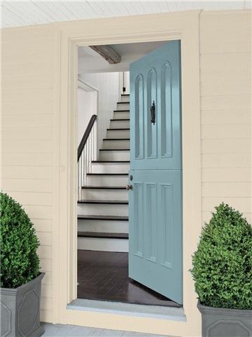 Craftsman Trim Window, Hamptons Door, Front Door Paint Colors, Deck Colors, Color Combinations Paint, Choosing Paint, Cottage Painting, Door Paint Colors, Painted Front Doors