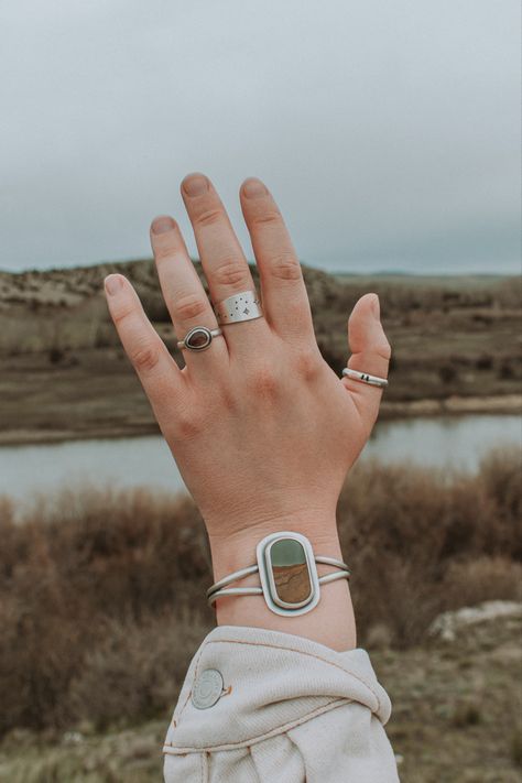 Shop handmade jewelry by Third Hand Silversmith. Made for daily wear and inspired by the Landscapes of the West. Silver And Stone Jewelry, Metal Smithing Jewelry, Jewelry Drawings, Western Montana, Silversmithing Jewelry, Silver Jewlery, Handmade Silver Jewelry, Soldering Jewelry, Jewelry Drawing