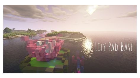 Minecraft lily pad house is a base that is under water and pretty on top! Lilly Pad Minecraft Build, Minecraft Lily Pad Flower, Minecraft Water Lily, Lily Pads Minecraft, Minecraft Lily Pad Build, Minecraft Lily Pad, Underwater Base Minecraft, House Underwater, Underwater Base