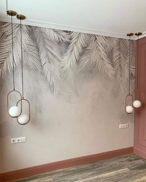 DIY easy home decor bedroom wallpaper design ideas - wall painting design ideas Room Wallpaper Designs, Wallpaper Design For Bedroom, Wall Paint Designs, Wallpaper Accent Wall, Wallpaper Decor, Wallpaper Living Room, Wallpaper Bedroom, Room Wallpaper, Home Room Design