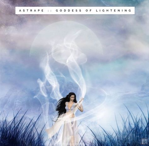 Astrape- The goddess & personification of lightning. She was a handmaiden and attendant of Zeus. Air Fairy Aesthetic, Wind Element Aesthetic, Element Goddess, Element Powers, Wind Elemental, Fairy Elements, Wind Goddess, Air Fairy, Wind Magic