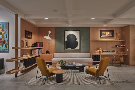 The Broad Foundation and Broad Family Offices - Los Angeles Social Space Design, Breakout Space, Family Office, Modular Lounges, Office Snapshots, Workplace Design, Private Office, Coffered Ceiling, Architectural Inspiration