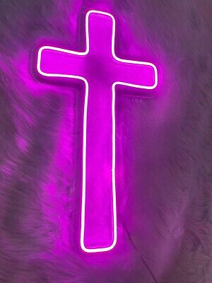 Cross Neon Sign Jesus Saves LED Signs for Wall Decor Neon Signs for Bedroom Livi  | eBay Cute Neon Signs, Jesus Room Decor, Cross Jesus, Christian Room Decor, Jesus Decor, Christian Friendship, Christian Photos, Cross Wall Art, Cross Wallpaper