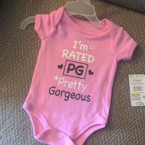 This Pink Onesie Includes A Sassy Saying For Maybe Chuckles To Come. Easy Snaps For Quick Diaper Changes. New With Tags. Sublimation Onesie Ideas, Cute Onsies, Baby Onsies Ideas, Lil Nugget, Half Birthday Baby, Custom Baby Onesies, Cricut Baby, Pink Onesie, Cool Baby Clothes