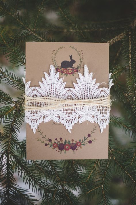 Beautiful rustic wedding invitations Fairy Invitations, Mexican Themed Weddings, Folk Wedding, The Poconos, Scotland Wedding, Winter Elopement, Winter Woodland, Woodland Fairy, Woodland Theme