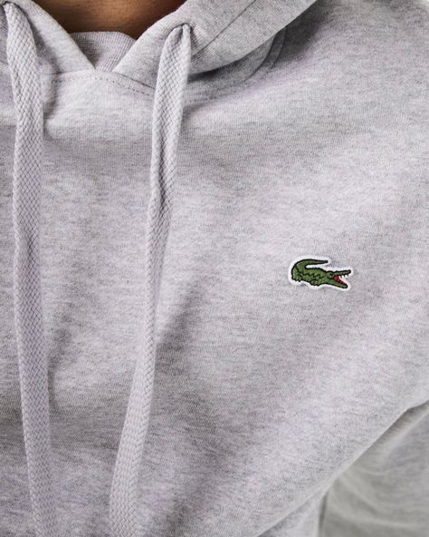 Lacoste Mens Lacoste Sport Cotton Fleece Hoodie Grey Chine Designer Outlet Sales Luxury Couture Clearance Lacoste Hoodie, Mens Lacoste, Plain Sweatshirt, Lacoste Sport, Designer Outlet, Pocket Hoodie, Lacoste Men, Hooded Sweatshirt Men, Pique Polo Shirt