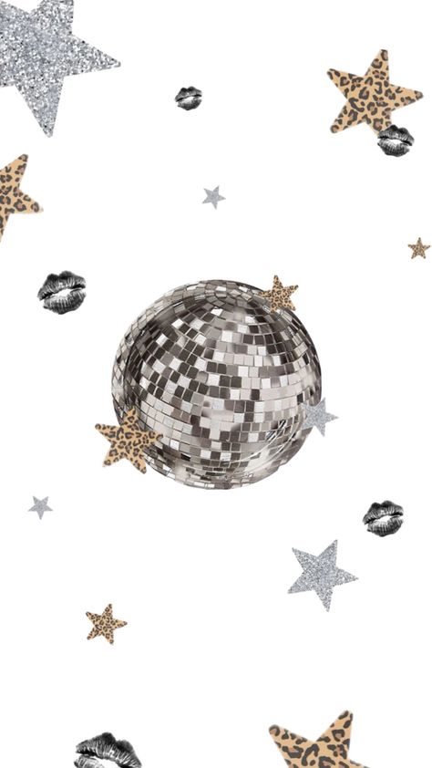 #leopard #disco #stars Disco Balls Wallpaper, Disco Wallpaper Iphone, Trendy Wallpaper Aesthetic, Disco Ball Widget, Disco Ball Pfp, Disco Ball Lockscreen, Wallpaper Cropped, Disco Wallpaper Aesthetic, Leapord Print Wallpaper Aesthetic