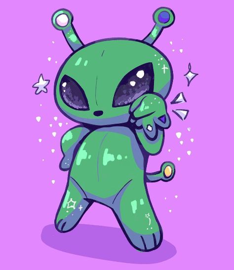 Ikea Alien Drawing, Cute Alien Drawing, Cute Alien Doodle, Clay Alien, Cute Alien Art, Cute Alien Character Design, Chibi Alien, Alien Character Design Cute, Alien Illustration Cute